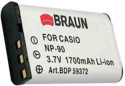 Braun Phototechnik 59372 Kamera-Batterie 600mAh Kompatibel mit Casio