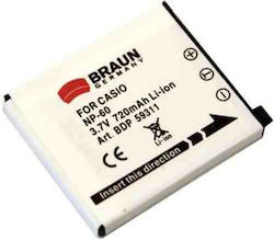 Braun Phototechnik 59311 Kamera-Batterie 720mAh Kompatibel mit Casio Braun Phototechnik 59311 Kamera-Batterie 720mAh Kompatibel mit Casio