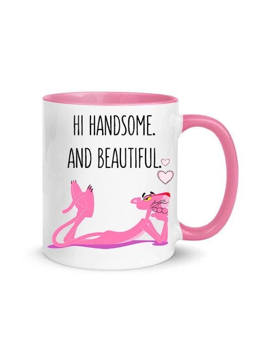 Tasse Keramik Rosa 1Stück