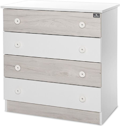 Baby Dresser with 4 Drawers White 81x50x86cm