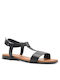 Flache Sandalen für Damen in Schwarz Farbe