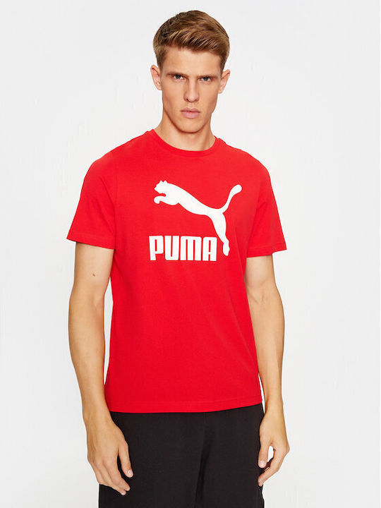 Puma Bluza Bărbătească cu Mânecă Scurtă Roșie