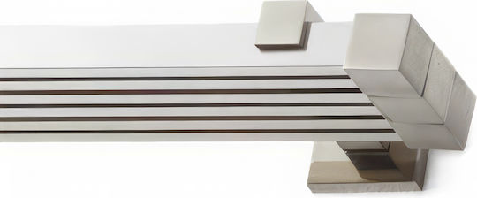 Anartisi Madison Triplu Șină Metalic INOX POLISHED 160εκ.