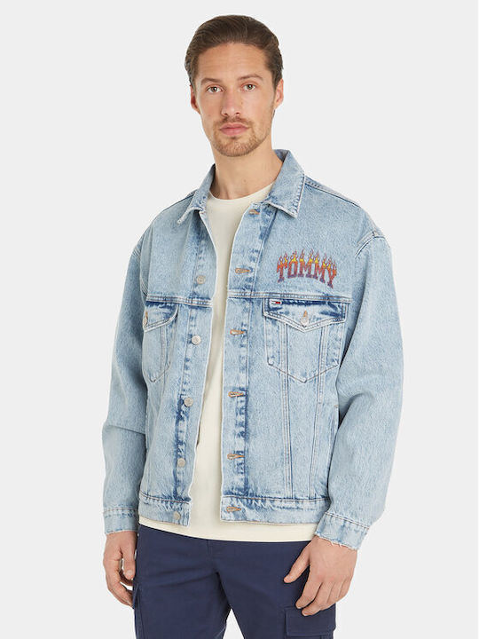 Oversized denim jacket skroutz top