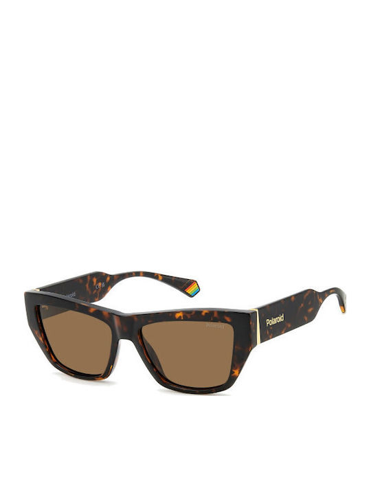 Polaroid Women's Sunglasses with Brown Tartarug...