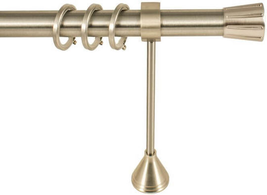 Metallic Curtain Pole Sang Single Φ25mm 160cm Nickel Matte