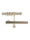 Metallische Vorhangstange Doppel mit der Eisenbahn Φ20mm 360cm Nickel Matt