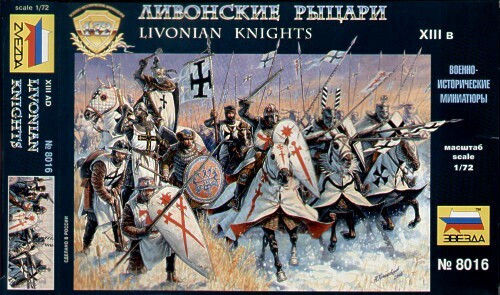 Zvezda Livonian Knights Modeling Figure in Scale 1:72