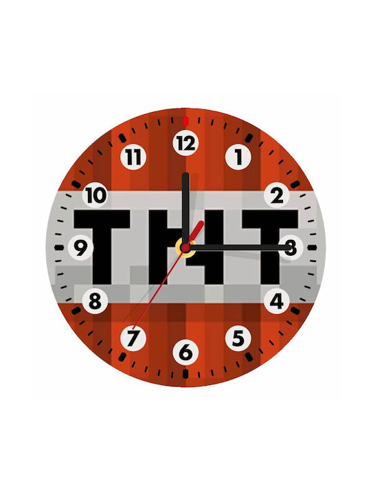 Koupakoupa Wall Clock Wooden Orange Ø19cm