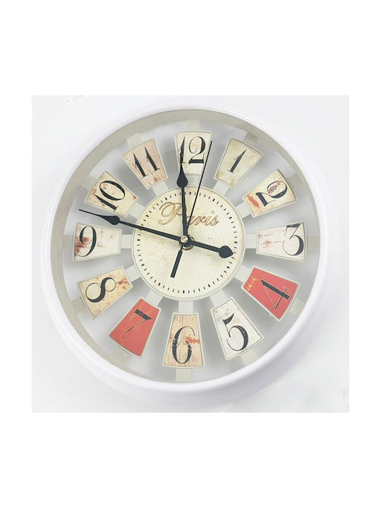 Paris Wall Clock Plastic Ø26cm