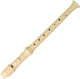 Aulos Soprano Plastic Recorder German White