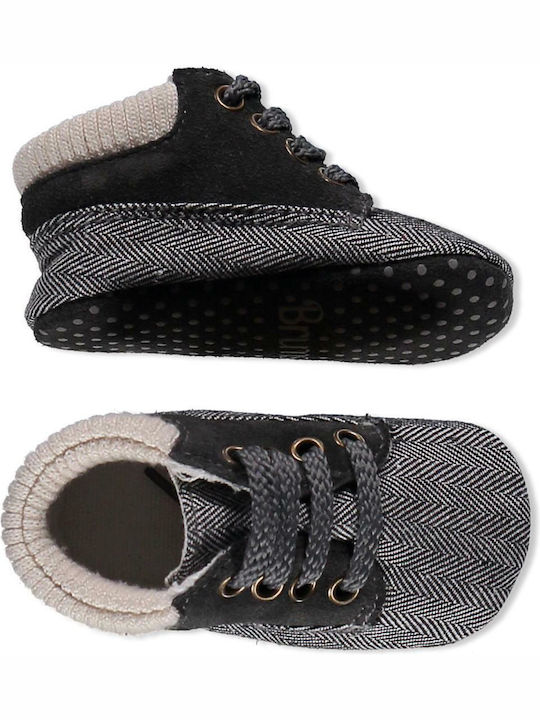 Brums Βρεφικά Sneakers Αγκαλιάς Μαύρα
