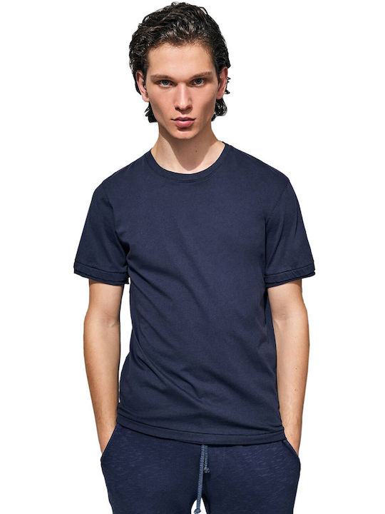 Dirty Laundry Fine Jersey Herren T-Shirt Kurzarm Marineblau