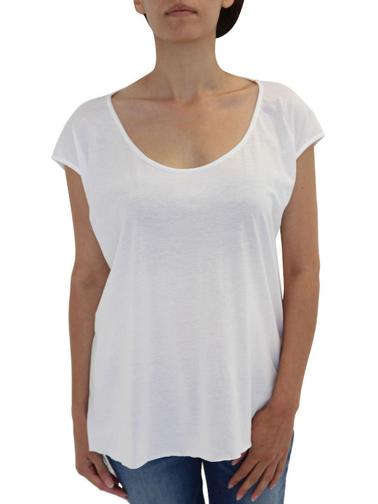 Religion Prc Disperse Women's Summer Blouse Cotton Short Sleeve White