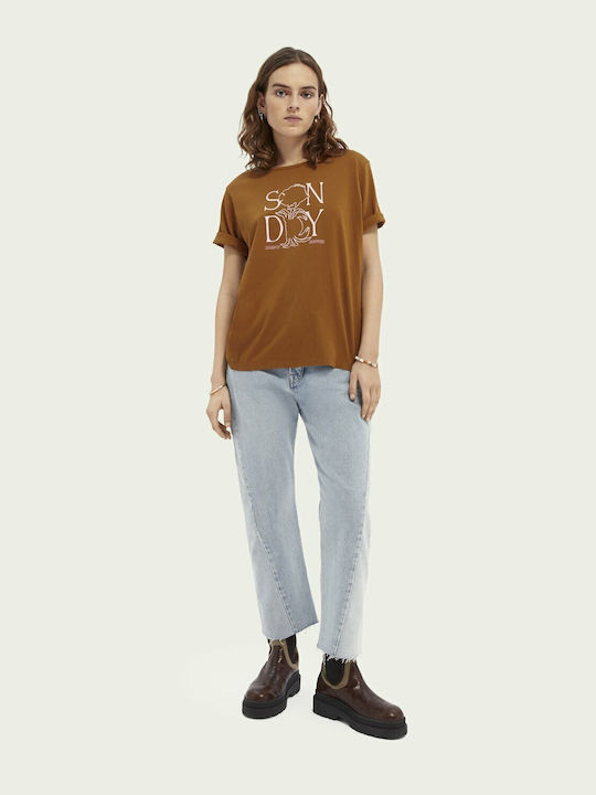Scotch & Soda Damen T-Shirt SPICE-BROWN