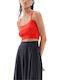 Γυναικείο Καλοκαιρινό Crop Top με Τιράντες soulfulred