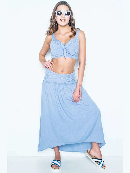 Minkpink Women's Summer Blouse Sleeveless Blue