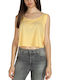 Women's Summer Crop Top Sleeveless Yellow