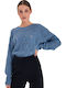 'odessa' Women's Long Sleeve Sweater Blue