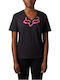 Fox Boundary Women's T-shirt with V Neckline Black