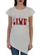 Fashion Adcorrent Damen T-Shirt Weiß
