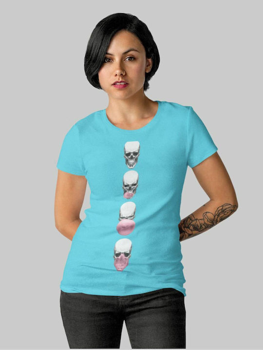 TKT Skull Bubble W Women's T-shirt Turquoise