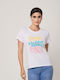 Ad'Oro Γυναικείο T-shirt Λευκό