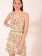 Sommer Mini Abend Damenkleid Satin Wickel