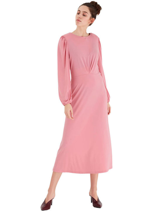 ICHI 'kirsta' Midi Φόρεμα Ροζ