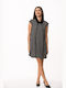 Ad'Oro Mini Dress with Ruffle Gray