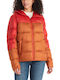 Women's Short Puffer Jacket for Winter Brown
