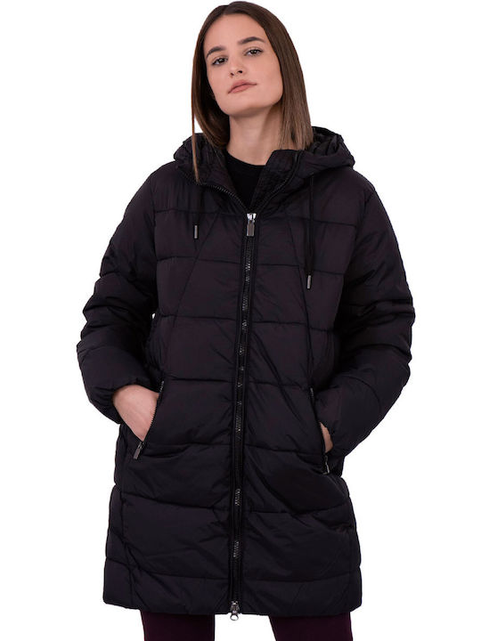 Byoung 'bomina' Women's Long Lifestyle Jacket for Winter Black