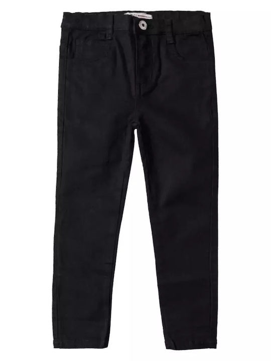 Kids' Fabric Pants Black Slub Twill