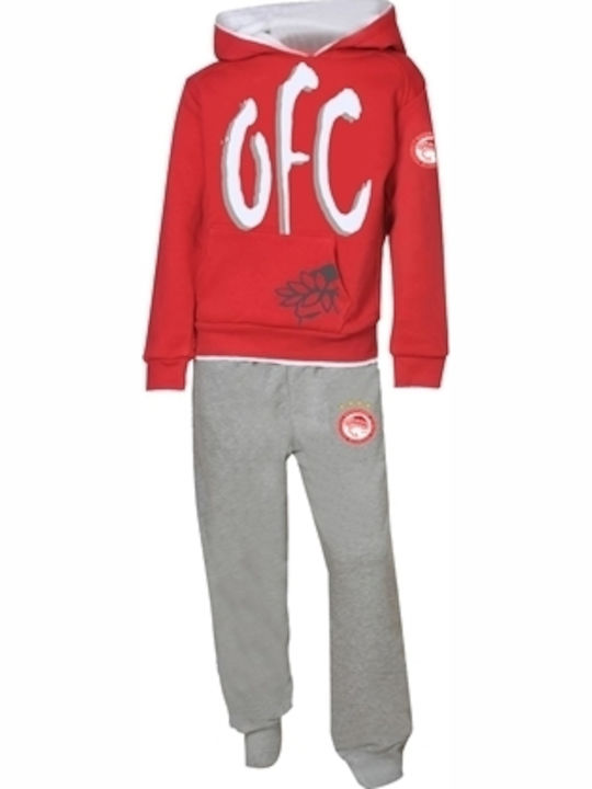 Kids Sweatpants Set red-grey 2pcs