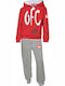 Kids Sweatpants Set red-grey 2pcs