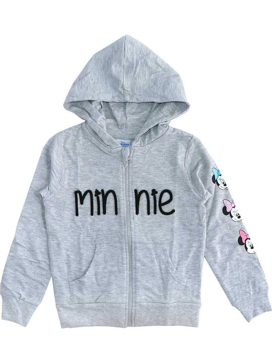 Kinderstrickjacke mit Kapuze Gray Minnie Mouse