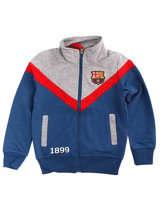 F.C. Barcelona Kids Cardigan Cotton Blue