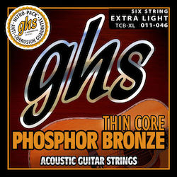 GHS Strings Ghs Tcb-xl Набор Струни За Акустична Китара Бронз 11 - 46