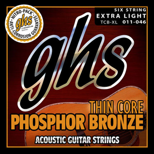 GHS Strings Ghs Tcb-xl Σετ Χορδών Bronze Ακουστικής Κιθάρας 11 - 46"