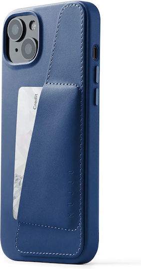 Mujjo Full Wallet Δερμάτινο Μπλε (iPhone 14 Plus)