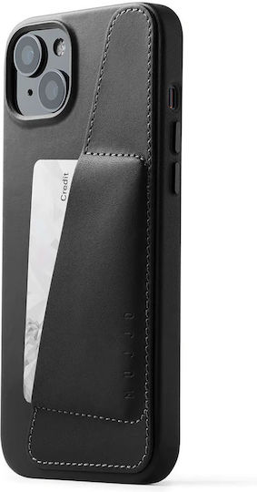 Mujjo Full Wallet Leather Black (iPhone 14 Plus)