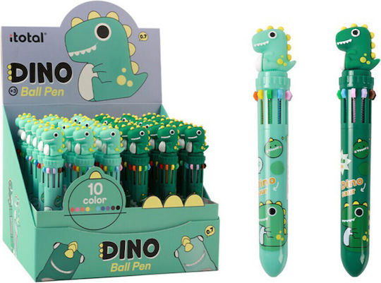I-Total Dino 10 Pens Ballpoint (Various Colors)