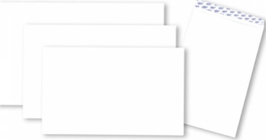 Skag Set of Envelopes Bag Type with Adhesive 250pcs in White Color