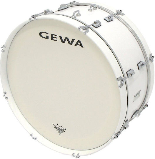 Gewa Κρουστό Παρέλασης Bass Drum 10"" σε Χρώμα Λευκό