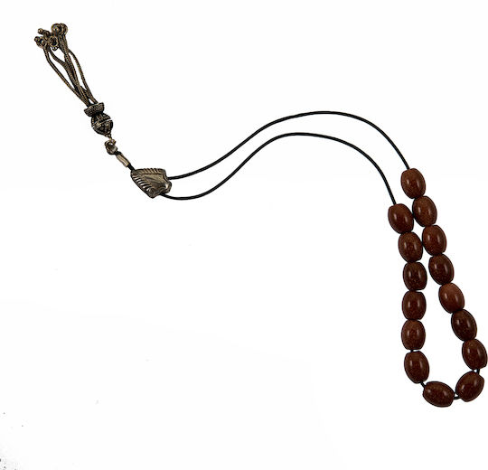 Krama Jewels Chrysolithos Worry Beads with Tassel Brown