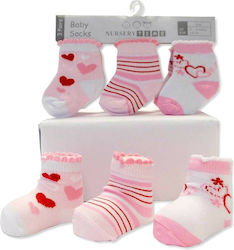 Nursery Time Kids' Socks Knee-High Pink 3 Pairs
