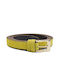 Leather Lab Leather Women's Belt Yellow