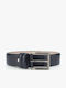 F864801 Men's Belt Leather Navy Blue