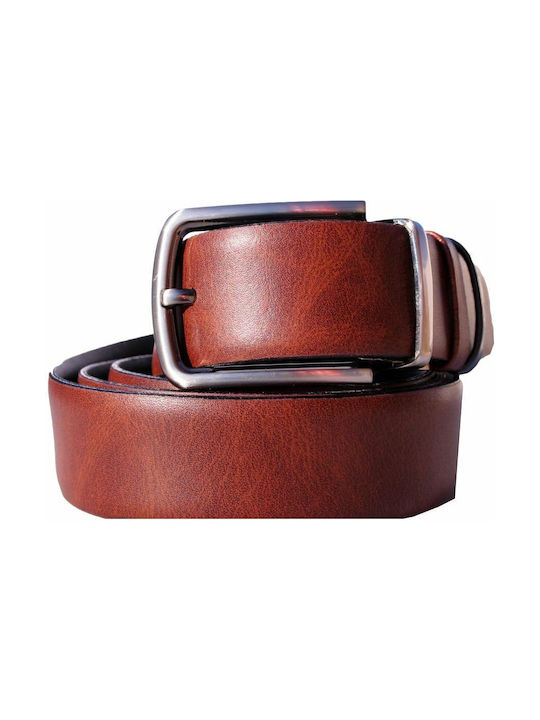 Top Ten Men's Leather Double Sided Belt Tabac Brown