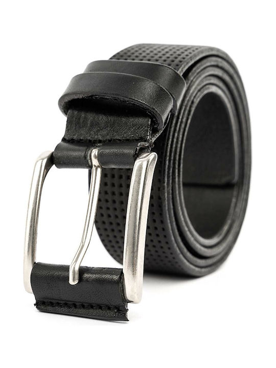 Fragosto Men's Leather Belt Black